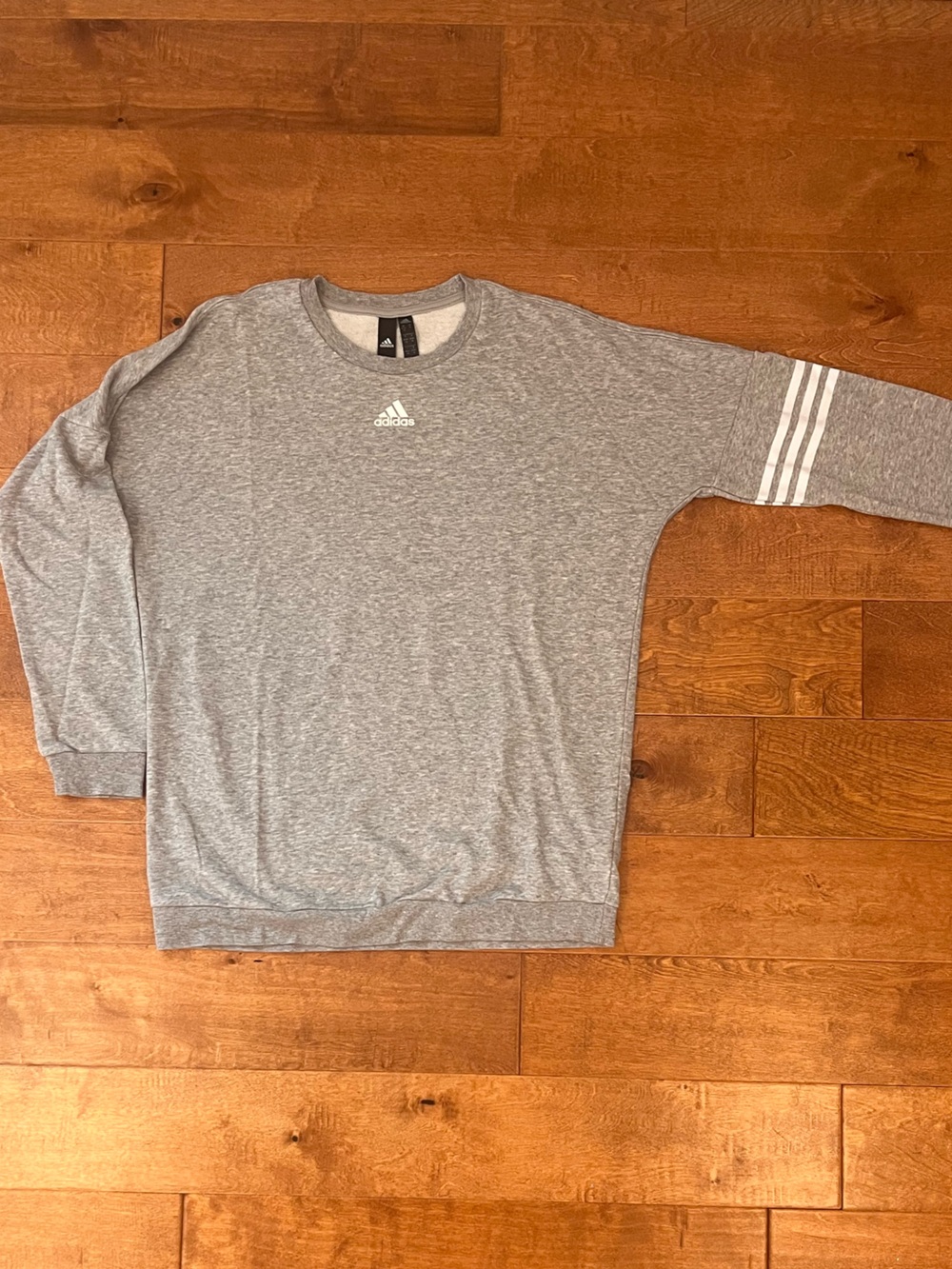 Women’s adidas Gray Oversized Tunic Sweatshirt - Medium